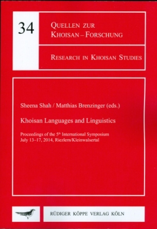 Khoisan Languages and Linguistics – 5th Symposium 2014
