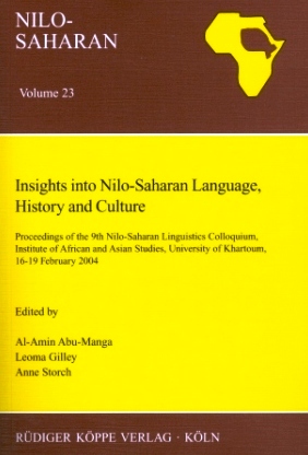 Insights into Nilo-Saharan Language, History and Culture
