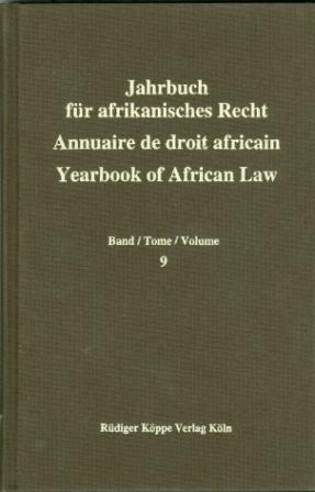 Jahrbuch für afrikanisches Recht · Annuaire de droit africain · Yearbook of African Law