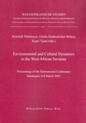 Mitteilungen des Sonderforschungsbereichs 268 (Burkina Faso und Nordostnigeria)
