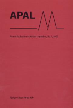 Annual Publication in African Linguistics