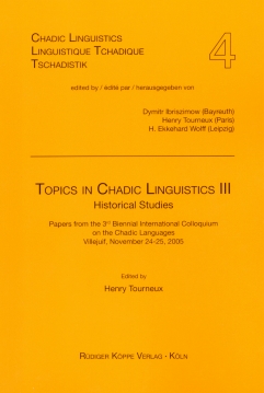 Topics in Chadic Linguistics III
Historical Studies