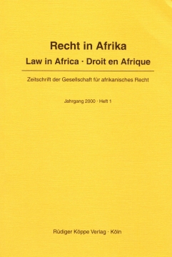 Recht in Afrika · Law in Africa · Droit en Afrique