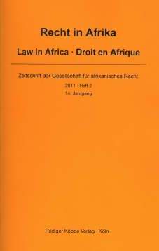 Recht in Afrika · Law in Africa · Droit en Afrique