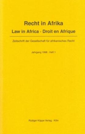 Recht in Afrika · Law in Africa · Droit en Afrique